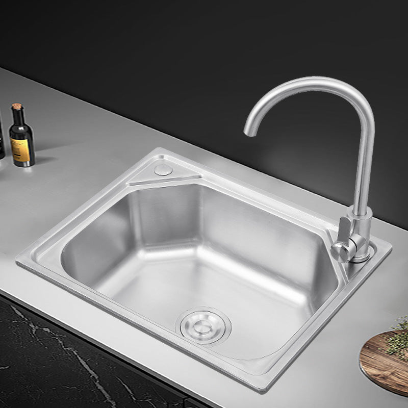 55*43cm brushed pressing sink household modern stretching single bowl stainless steel kitchen sink