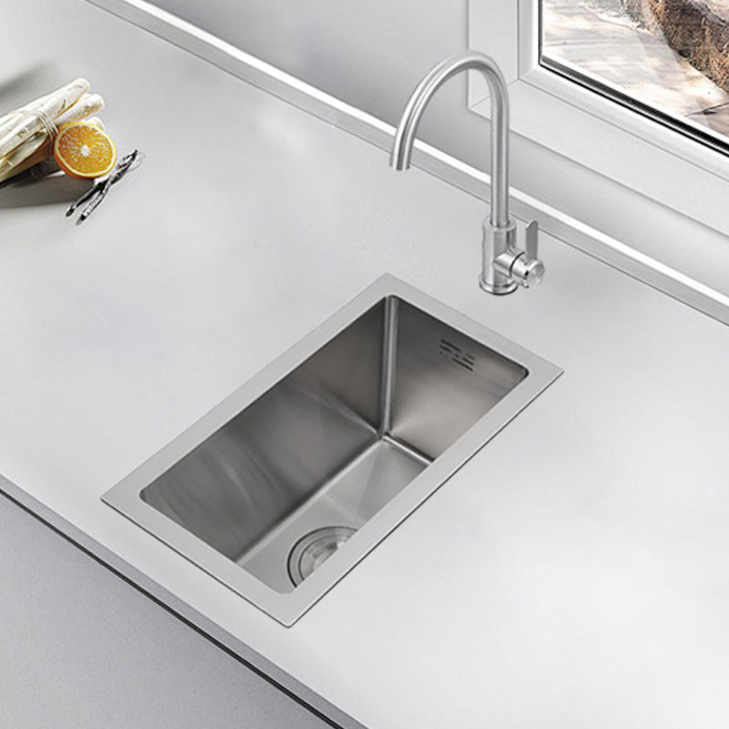 24x44cm undermount brushed handmade thickening modern single bowl stainless steel kitchen sink