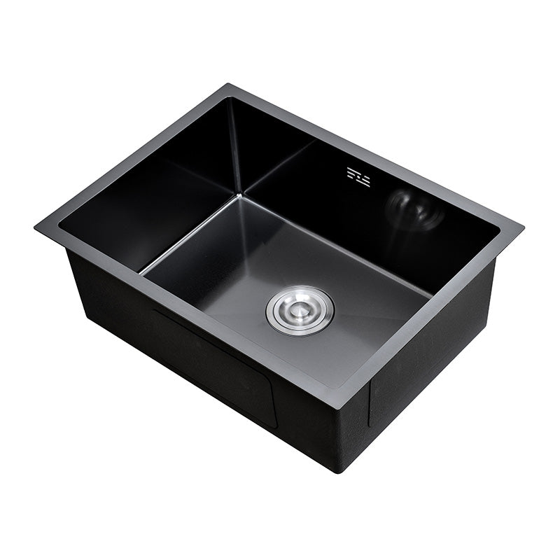 54x44cm nano black undermount handmade thickening single bowl modern stainless steel kitchen sink