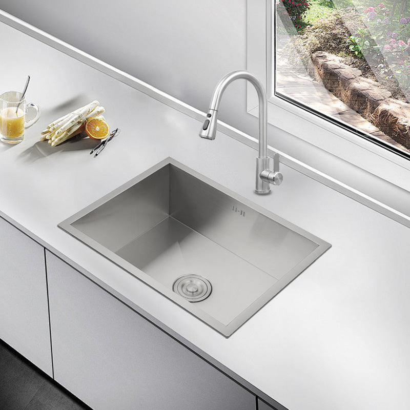 undermount handmade thickening brushed modern household stainless steel kitchen sink