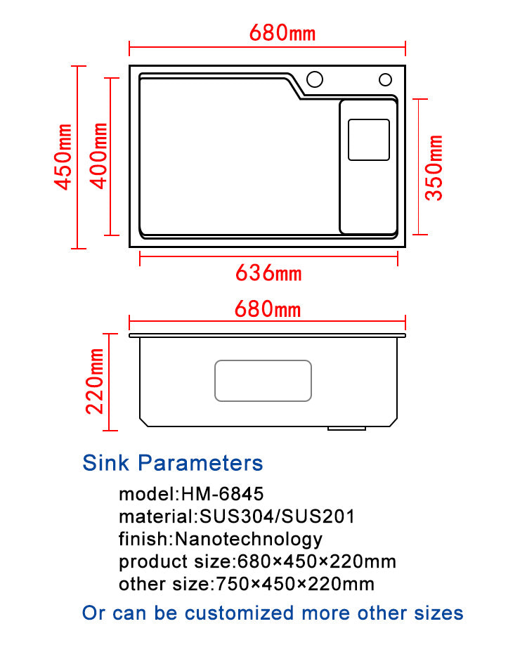 brushed handmade thickening household modern undermount stainless steel kitchen sink